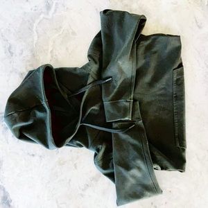 Lululemon dark olive green hoodie sweatshirt size 4